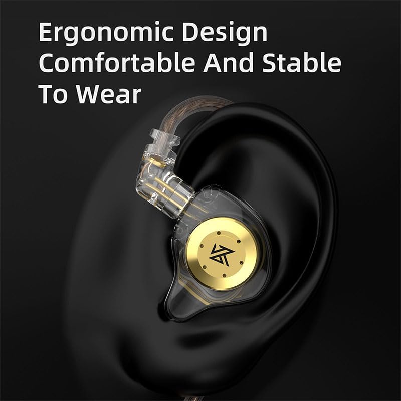 Detalle de Yinyoo KZ EDX PRO Wired Gaming Earbuds, 10 mm Dual-Magnetic Driver