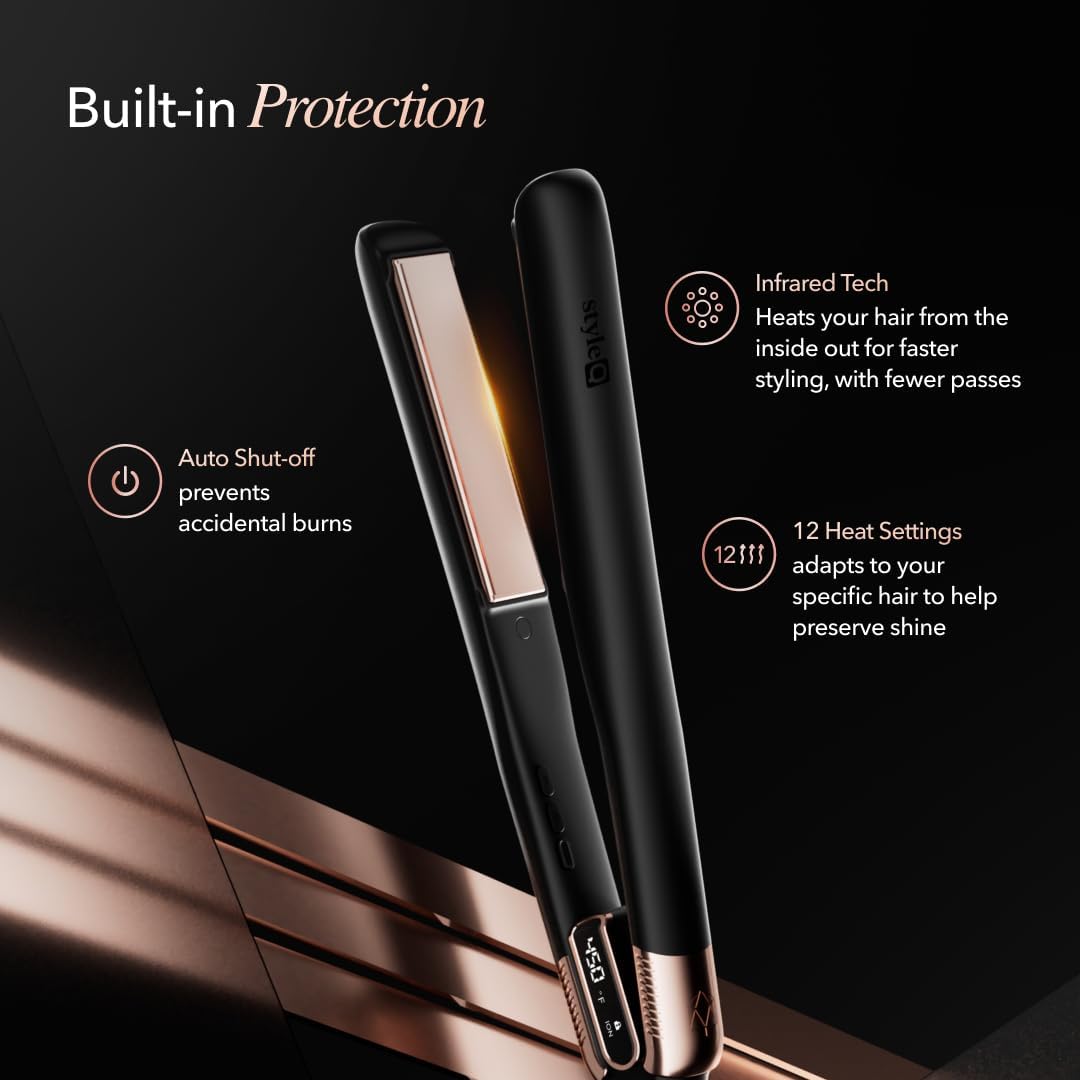 Thumbnail 5 de SRILabs StyleQ Flat Iron Hair Straightener Styler with GraphFlow Tech, Infrared Light Therapy, Negative Ions