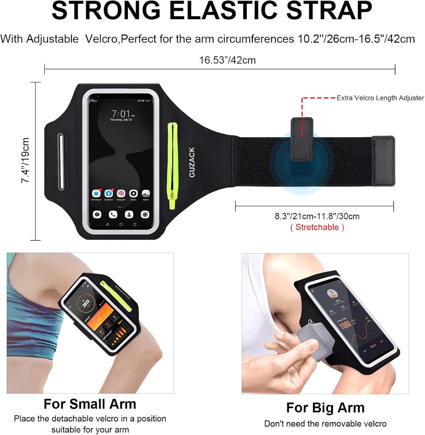 Thumbnail 5 de GUZACK Running Armband for 6.9-Inch Phones