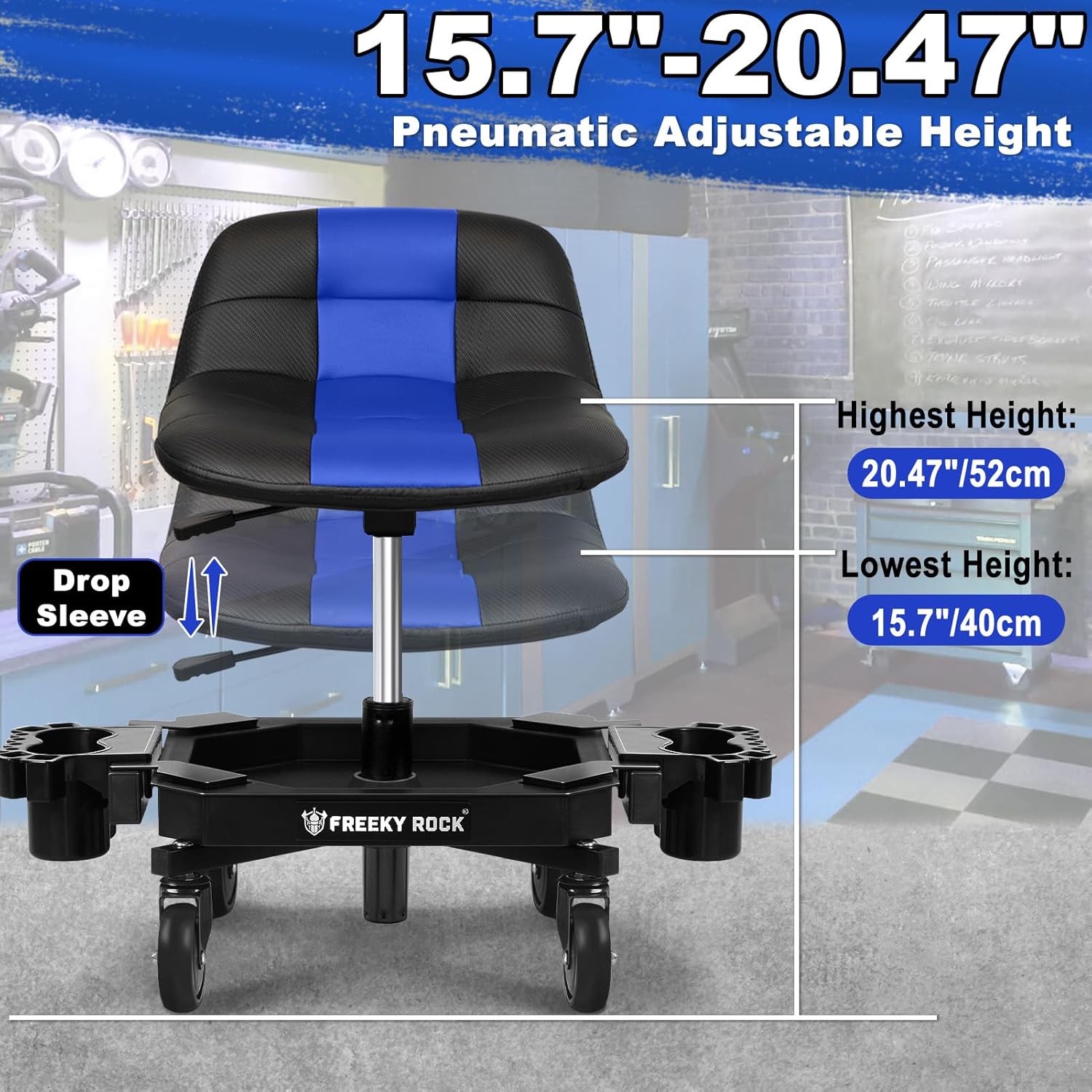 Thumbnail 1 de FREEKYROCK Rolling Stool 400 LBS