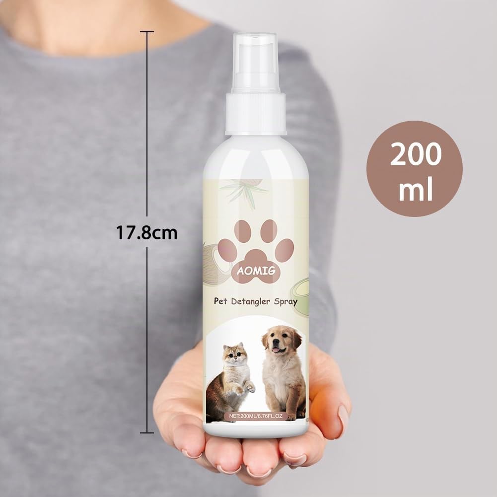 Detalle 2 de AOMIG ontwarrende spray voor honden en katten, 200 ml, kokosgeur
