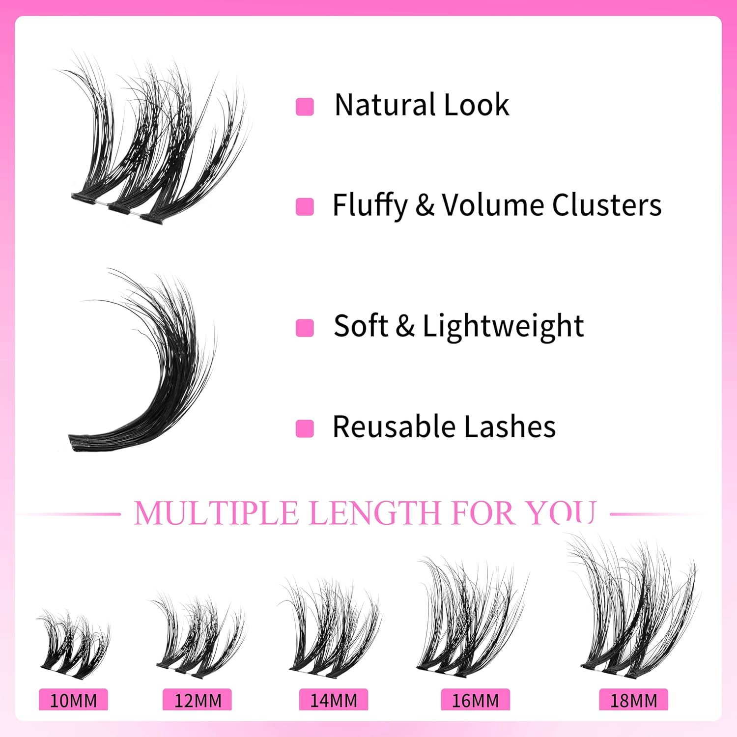 Thumbnail 3 de VEYESBEAUTY VBmuse Lash Clusters 10-18mm 💄
