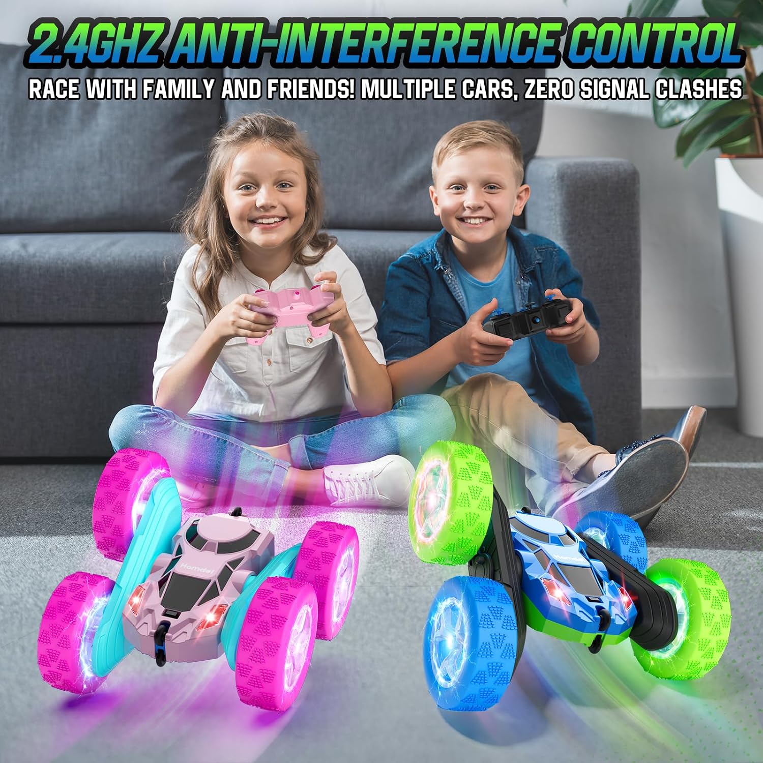 Thumbnail 3 de Hamdol 360° Spinning 4WD RC Car for Kids