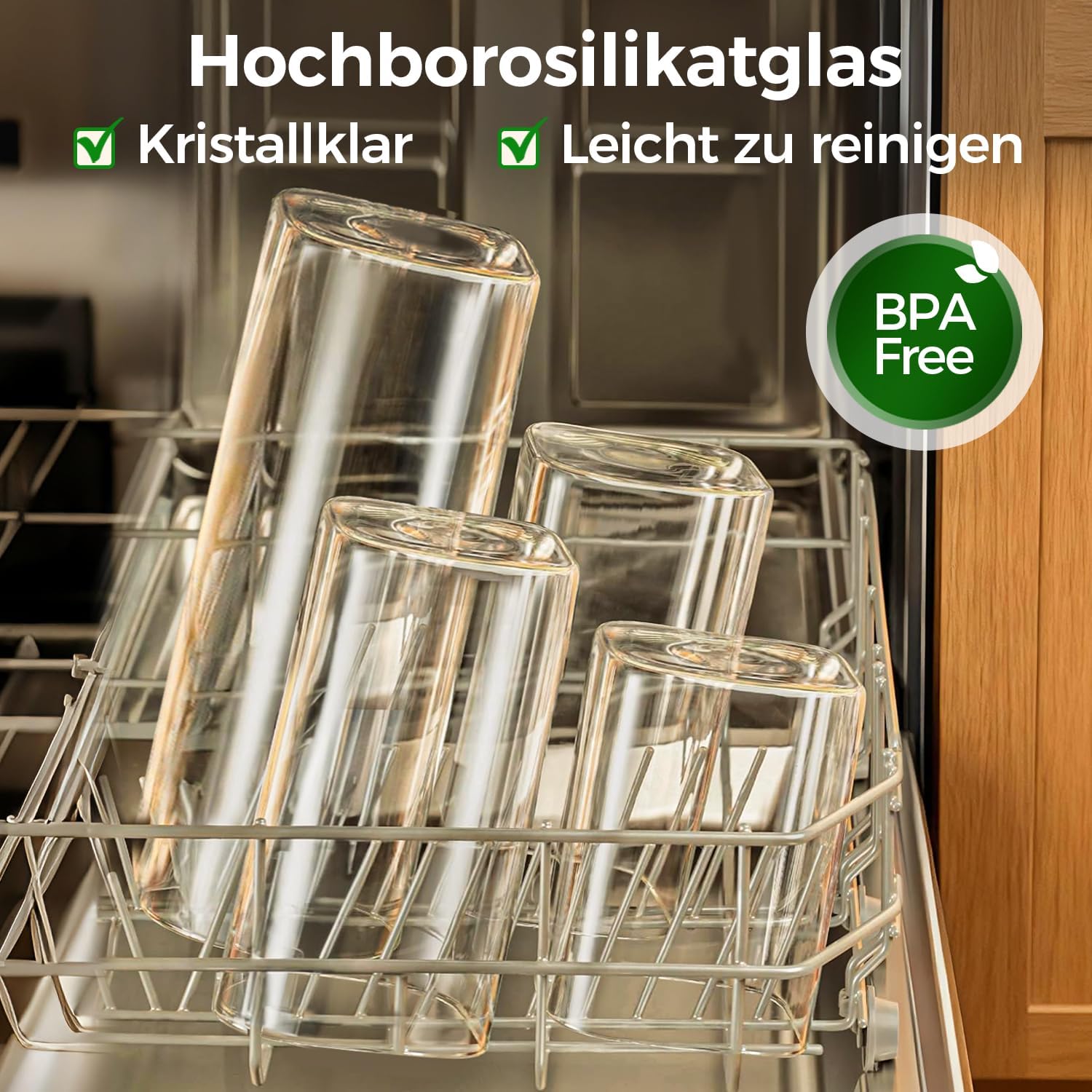 Thumbnail 3 de ComSaf 3er-Set Vorratsgläser mit Deckel (luftdicht), 1.700 ml – Glasbehälter für Küche & Vorrat