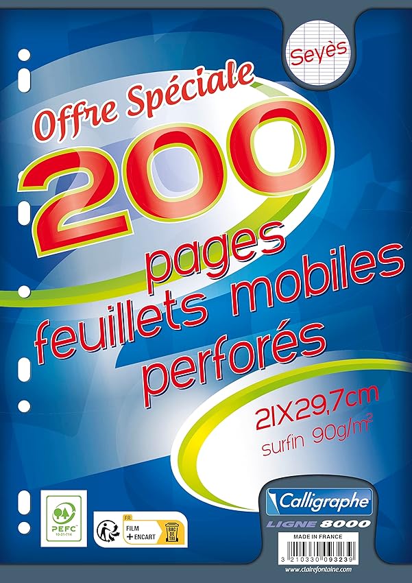 Thumbnail 3 de Calligraphe 9353C Feuillets Mobiles A4 500 pages ⚙️