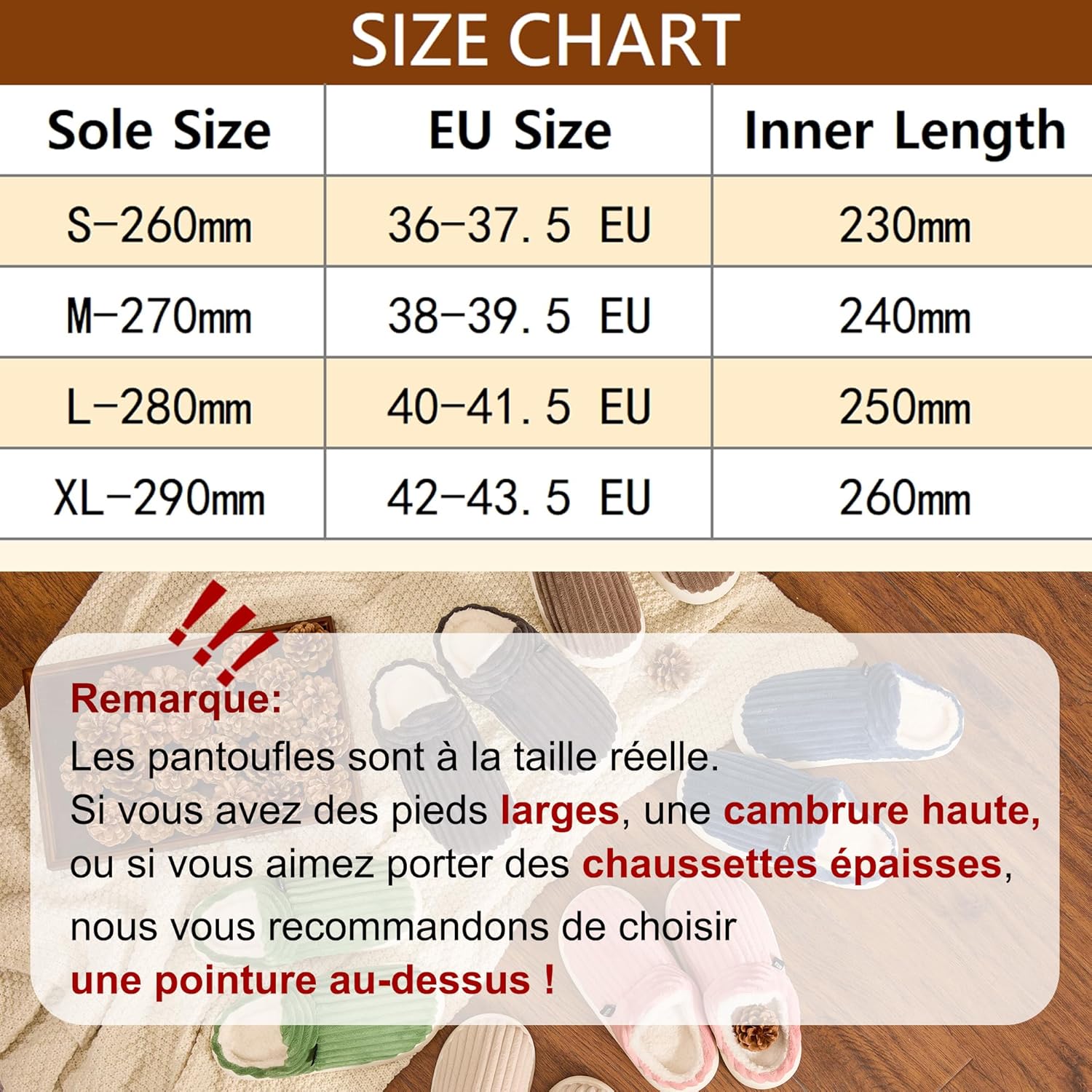 Thumbnail 2 de Donpapa Chaussons d’Hiver pour Femme et Homme — Confort en peluche avec mémoire et semelle antidérapante