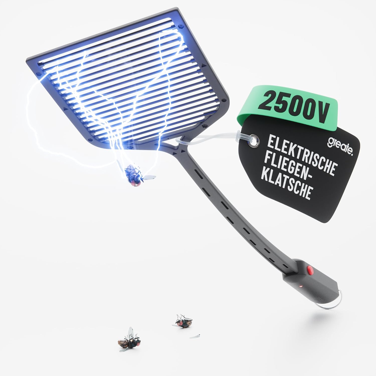Detalle de greate 901019 elektrische vliegenmepper op batterijen, inclusief 2 AAA-batterijen