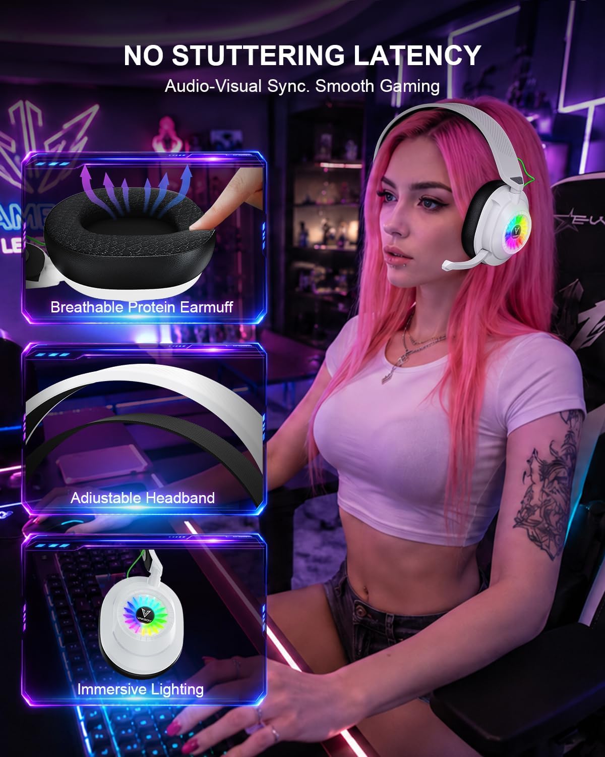 Thumbnail 5 de Vakedy HW10 Wireless Gaming Headset 50H