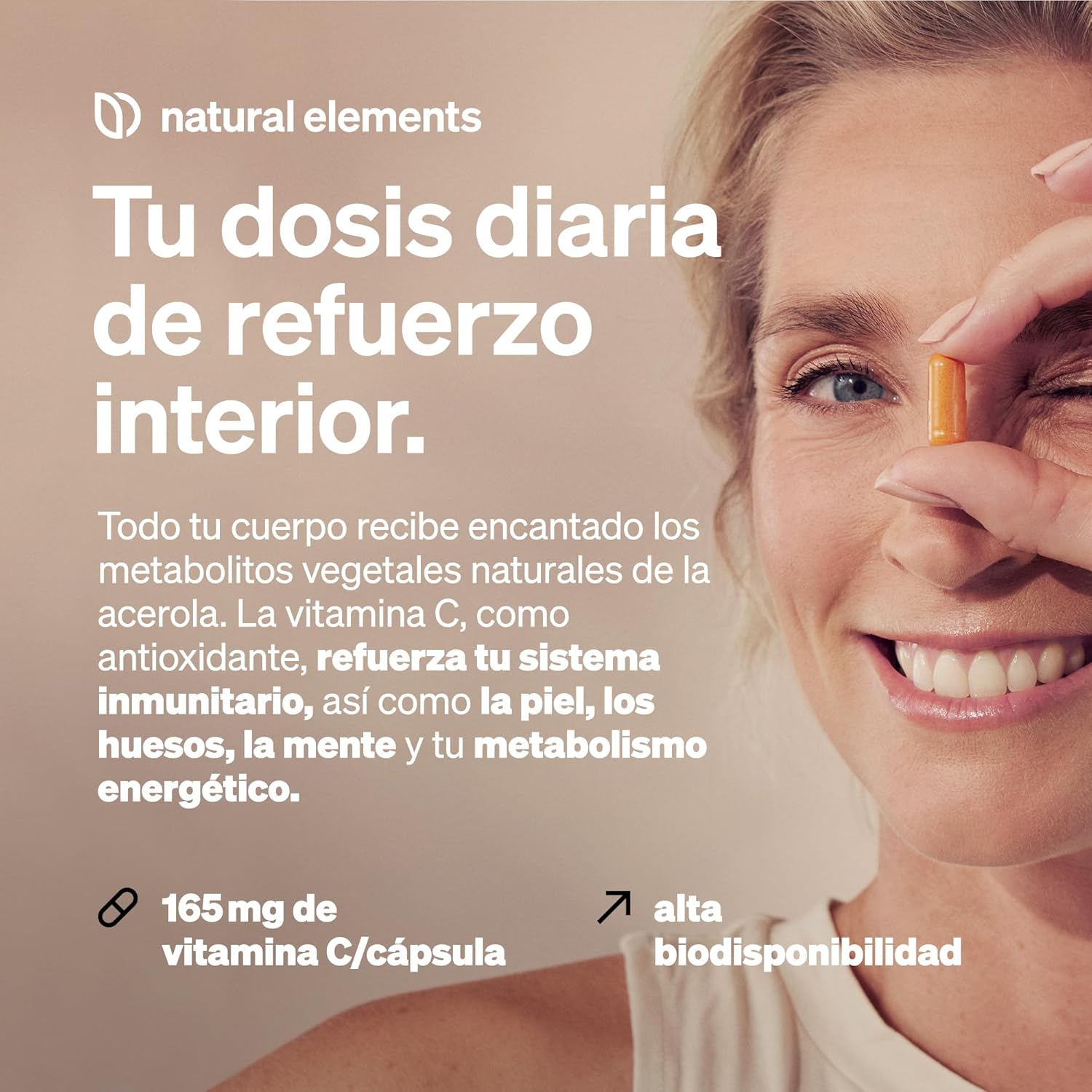 Thumbnail 2 de Vitamina C Acerola Solar - 180 Cápsulas para 6 meses 🍊