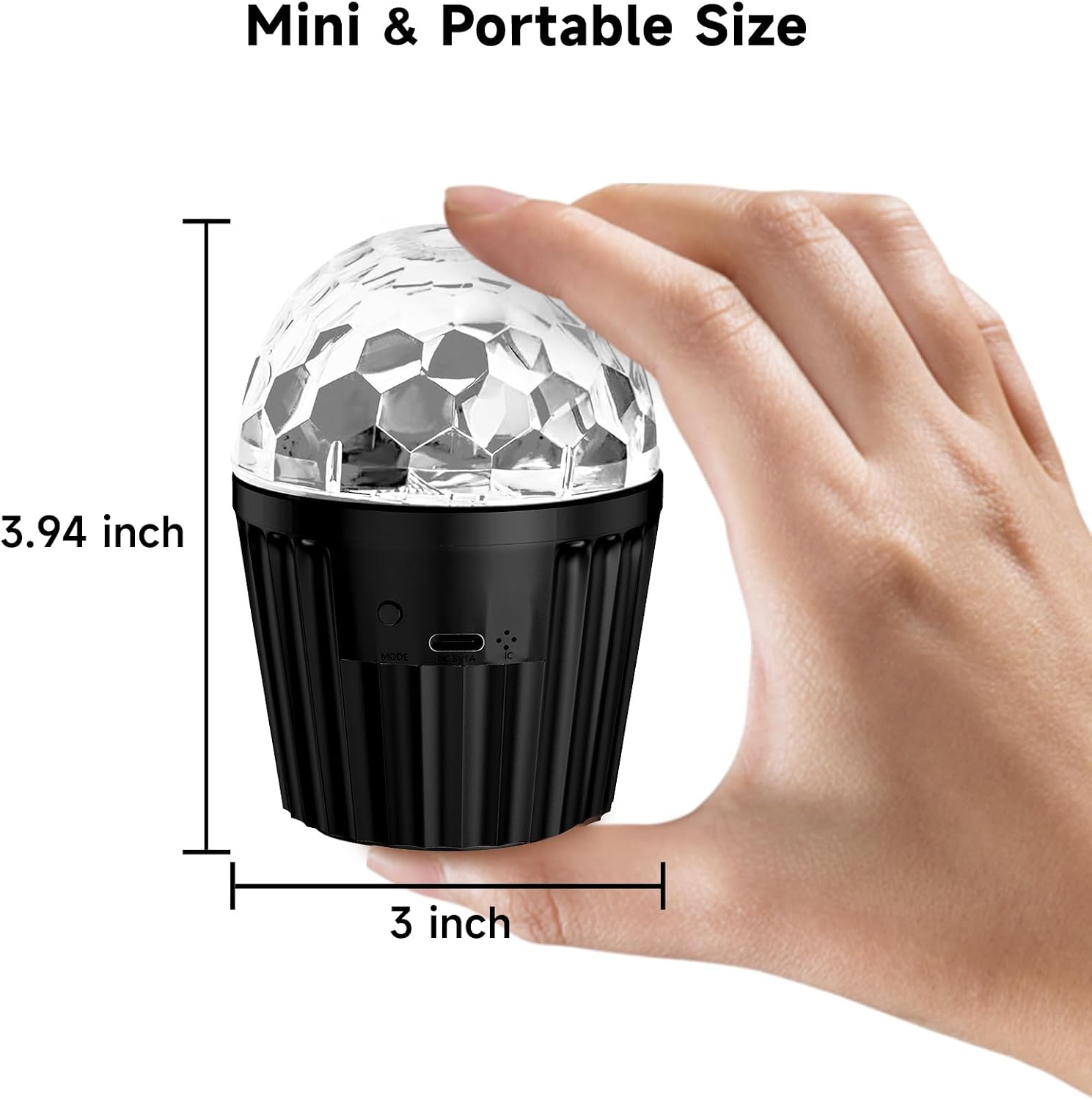 Thumbnail 5 de Portable Mini Disco Ball Light RGB, sound-activated 🎉