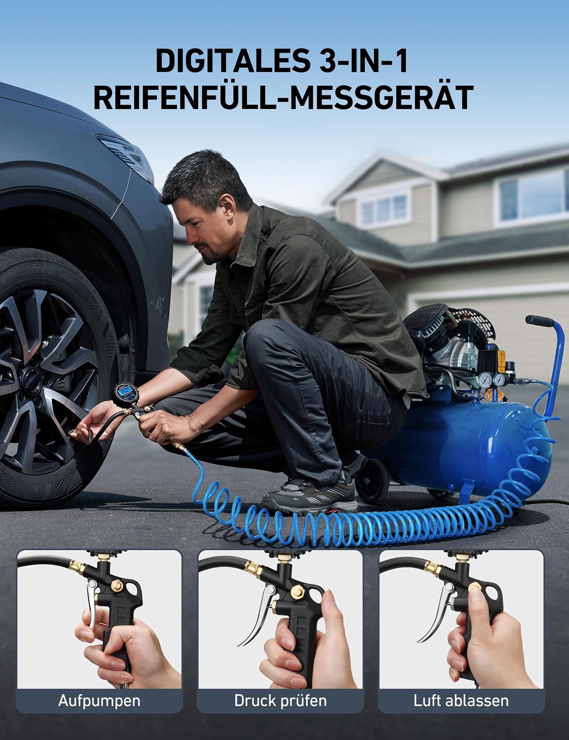 Thumbnail 5 de AstroAI Digitaler Reifenfüller 250 PSI