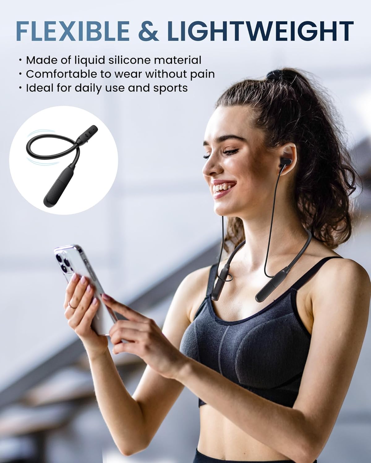 Thumbnail 4 de SOPPY LX03 Neckband Headphones: Bluetooth 6.0, 30-Hour Battery, In-Ear Sport Earbuds with Mic