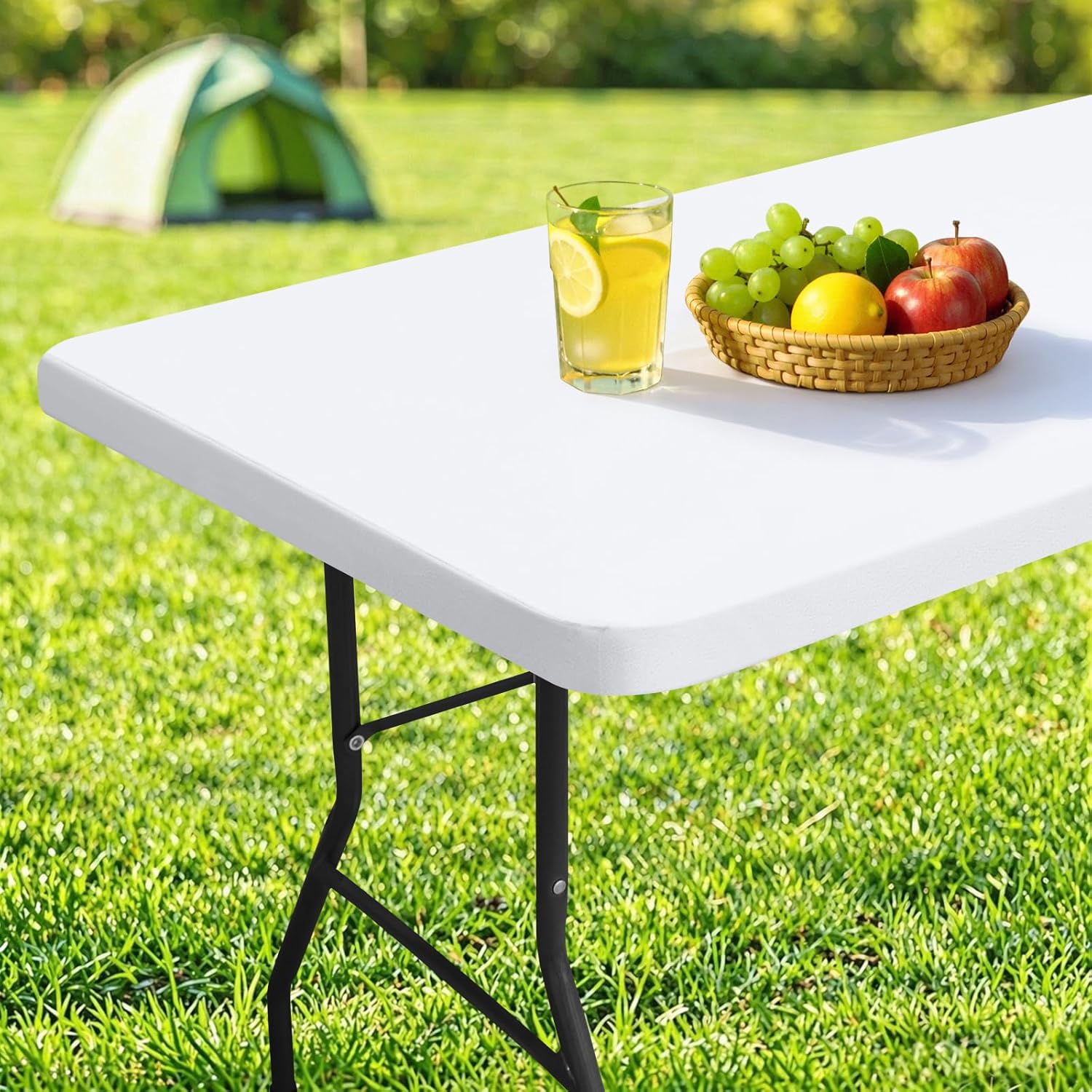 Detalle de homing Rectangle Table Cloth Cover (Waterproof Elastic Fitted), 30" x 72" for 6 Foot Folding Tables