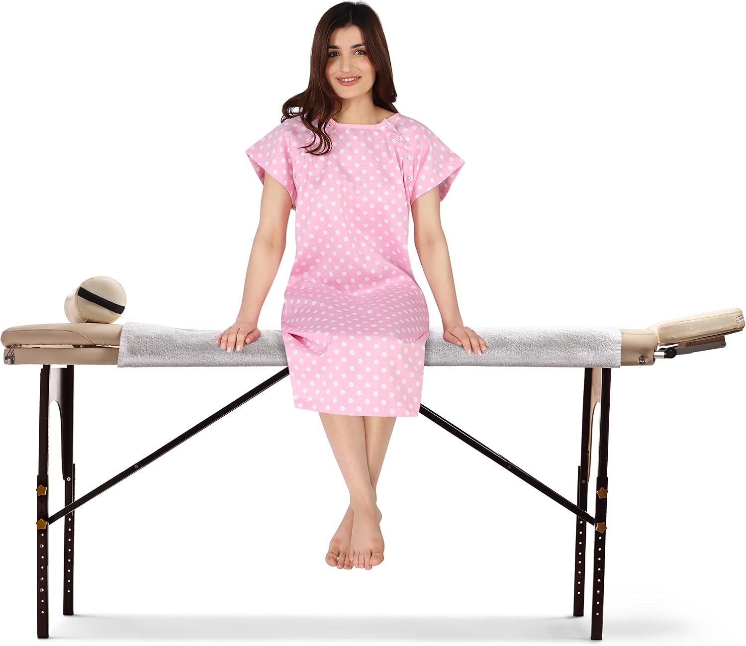 Detalle de Utopia Care Women's Hospital Gown, Small-Medium, Snap-Front Access