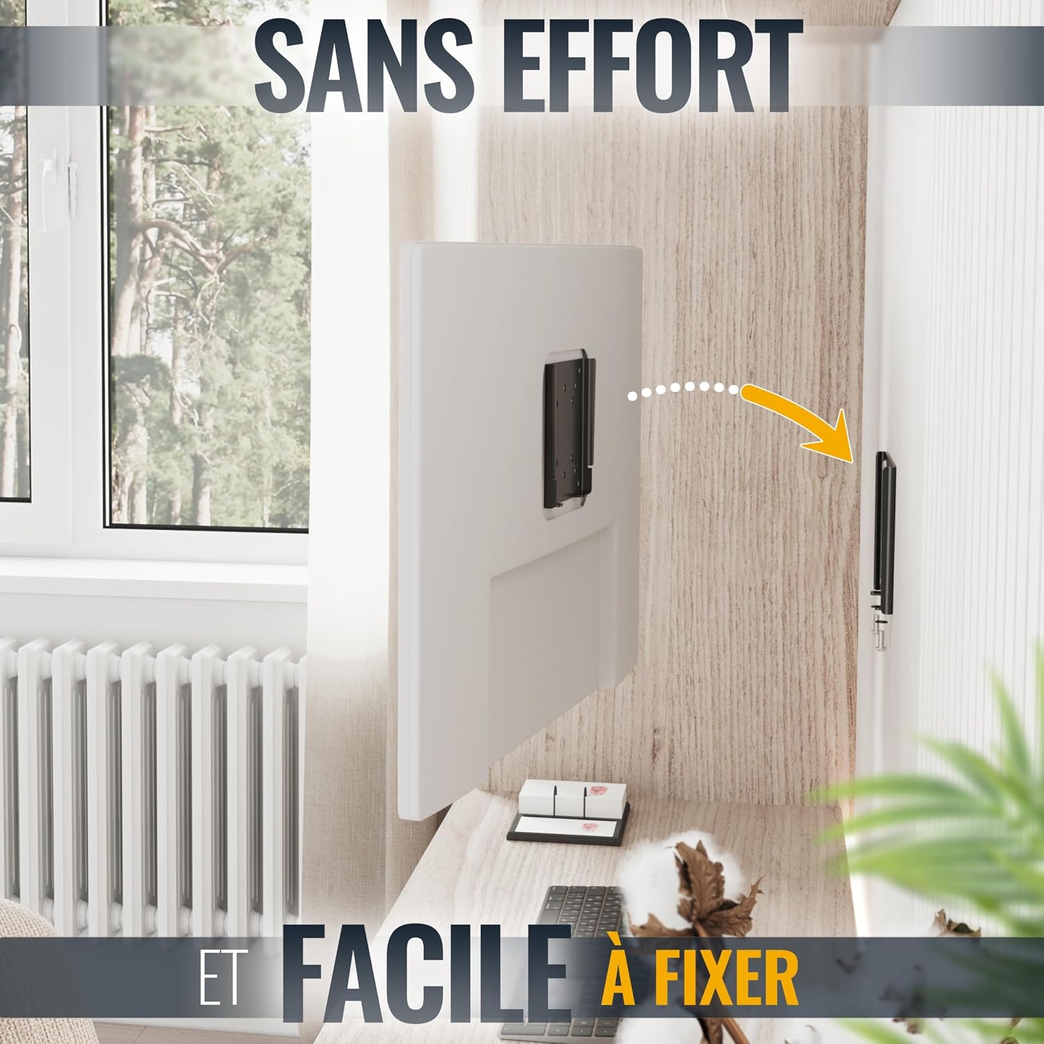 Detalle de RICOO F0311 Support mural ultra-slim 13-32 pouces