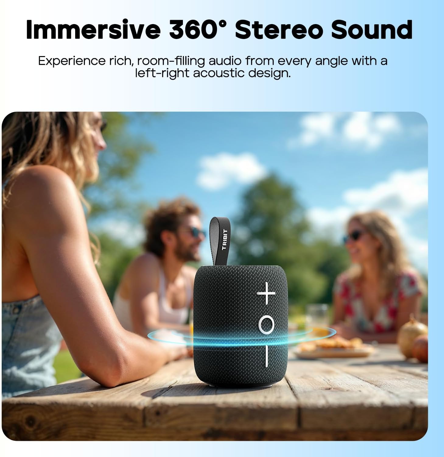Thumbnail 2 de Tribit StormBox Mini+ : enceinte Bluetooth 12 W IPX7 avec son 360° et autonomie annoncée jusqu’à 12 h