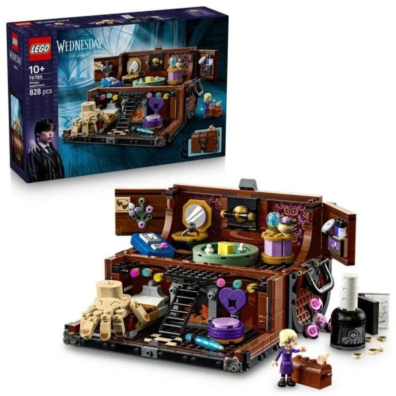Detalle de LEGO 76785 Merlina Baúl – Departamento de Dedos (828 piezas) para mayores de 10 años
