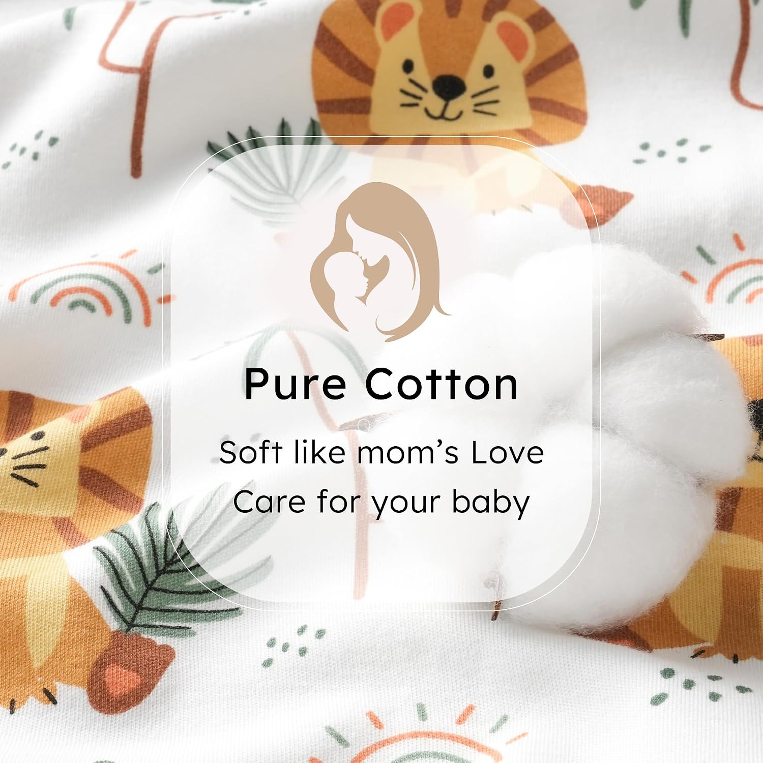 Thumbnail 3 de FIEMOL Baby Sleeping Bag 0-6 Months 0.5 Tog – Cotton Sleep Sack (3 Pack) for Newborns 58-66cm, Brown Lion