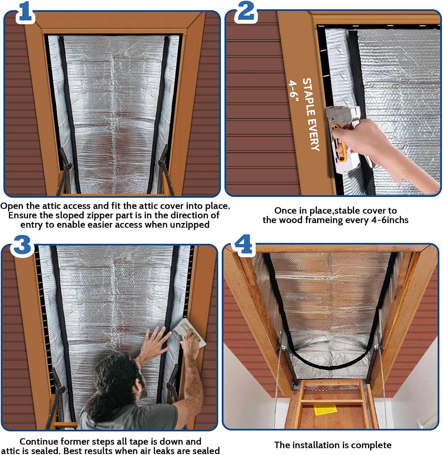Thumbnail 6 de Vefhby Attic Hatch Insulation Cover 25" x 54" x 11