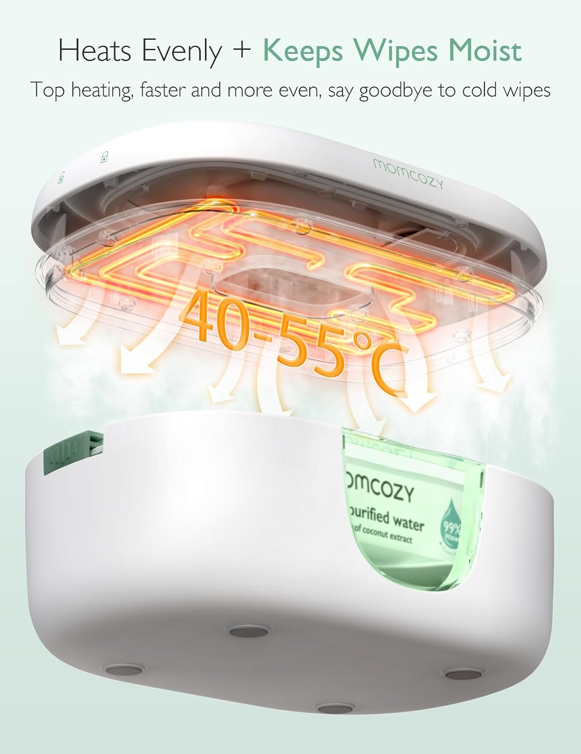 Thumbnail 2 de Momcozy Baby Wipe Warmer with Innovative Spring Design and Night Light