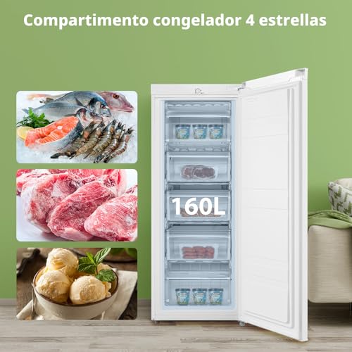Detalle de COMFEE' RCU160WH2(E) Congelador Armario 160L: equilibrio entre capacidad y eficiencia