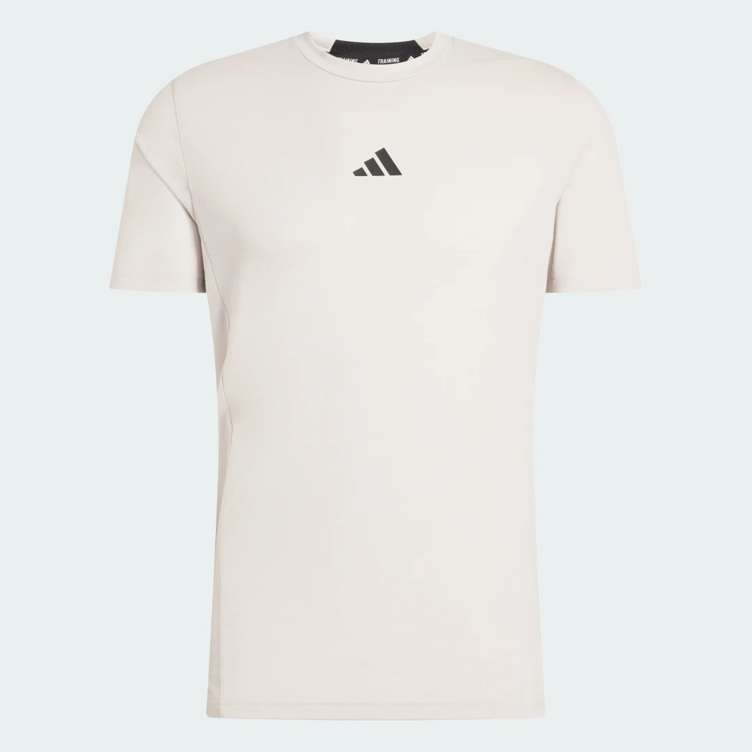 Detalle 2 de Camiseta Designed for Training Workout de Adidas – Beige