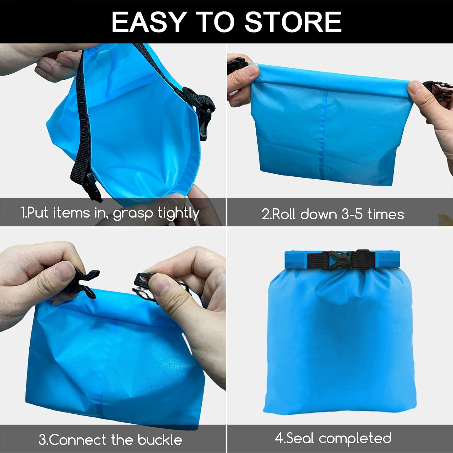 Detalle de CNMTCCO Dry Bag Set 6-piece 1.5โ8L for kayaking ๐