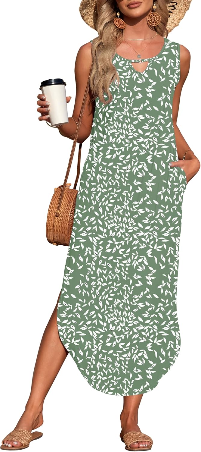 Thumbnail 6 de MISFAY Women's Summer Maxi Dress Sleeveless with Pockets
