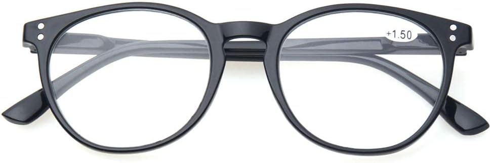 Thumbnail 4 de Kerecsen 4 Pack Retro Round Reading Glasses (Plastic PC Frame, CA Lenses) with Spring Hinges