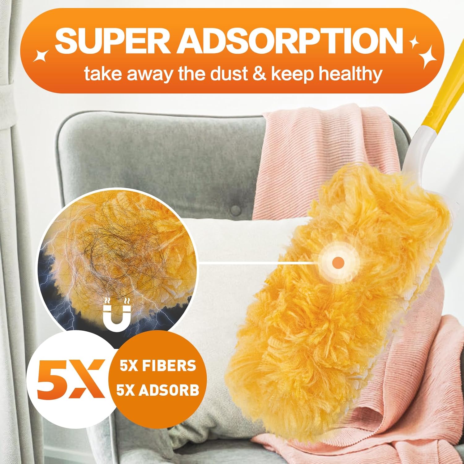 Thumbnail 2 de Heavy Duty Duster Refills – Unscented 360 Feather Duster (25 Refills)