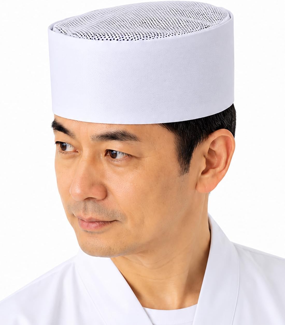 Detalle de SEVEN UNIFORM JW4621-0 丸天メッシュ和帽子 ブロード素材・頭頂部メッシュ
