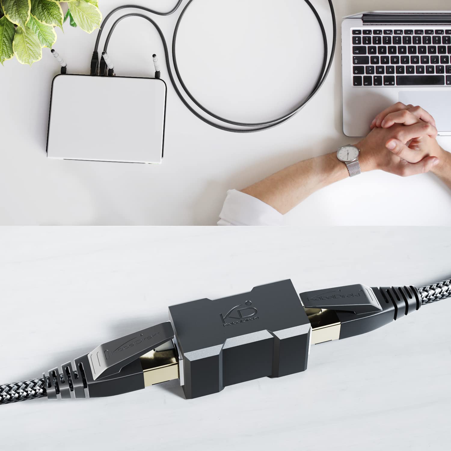 Thumbnail 3 de KabelDirekt Cat 8 Netzwerkkabel (Cat 8.1) mit FlexMesh-Flechtdesign, RJ45 – 10×0,6 m bis 40 Gbit/s