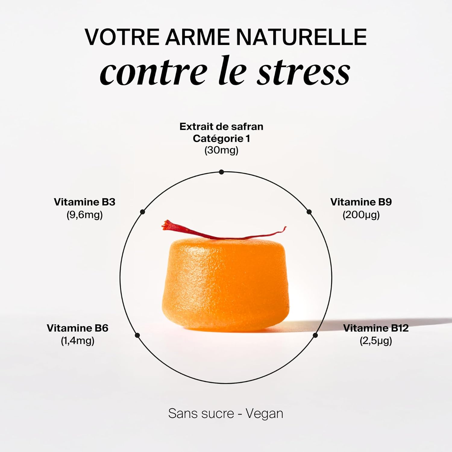 Thumbnail 2 de Naali Gummies Anti Stress au safran et vitamines B (60 gommes, sans sucre) – soutien de l’humeur et énergie mentale