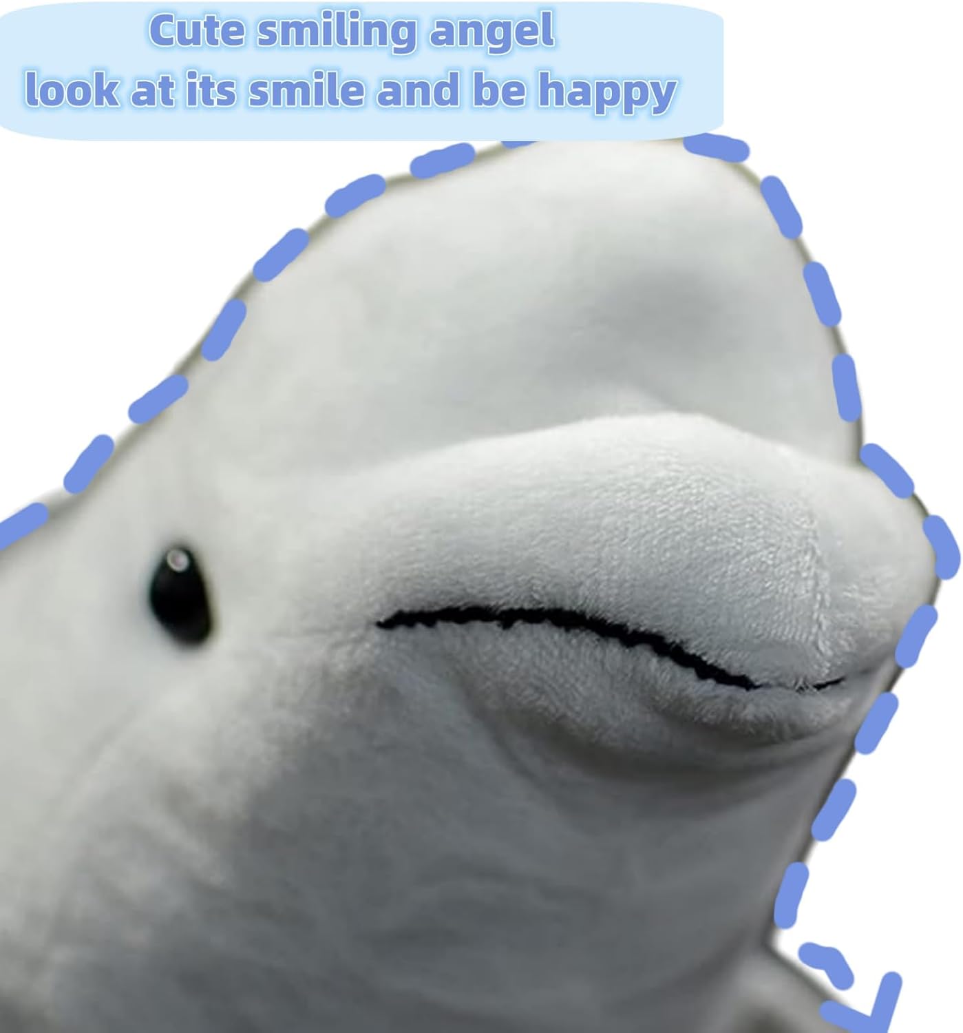 Detalle de RLOMUTE 15.7 Inch White Whale Shark Plush Toy