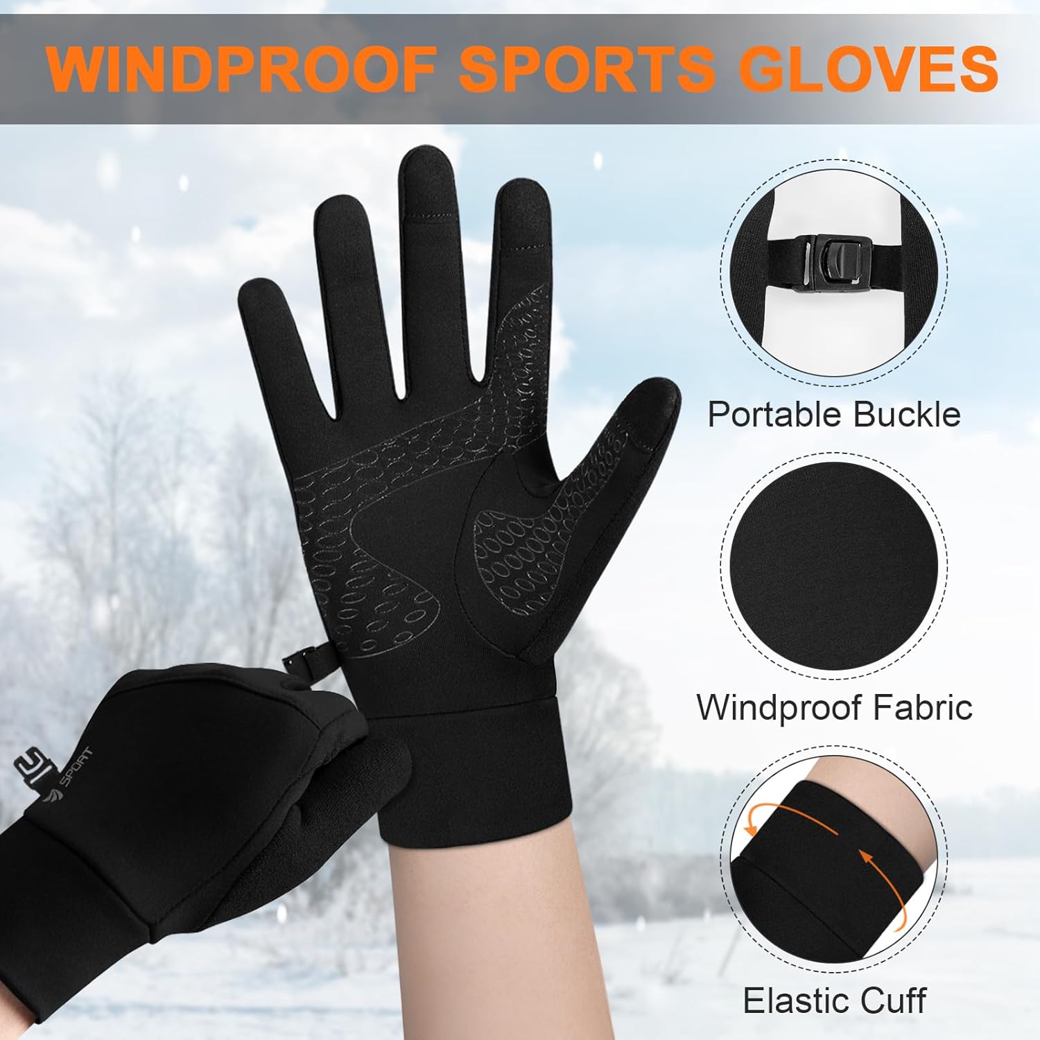 Thumbnail 4 de Natugloe Running Gloves touchscreen anti‑slip cycling gloves