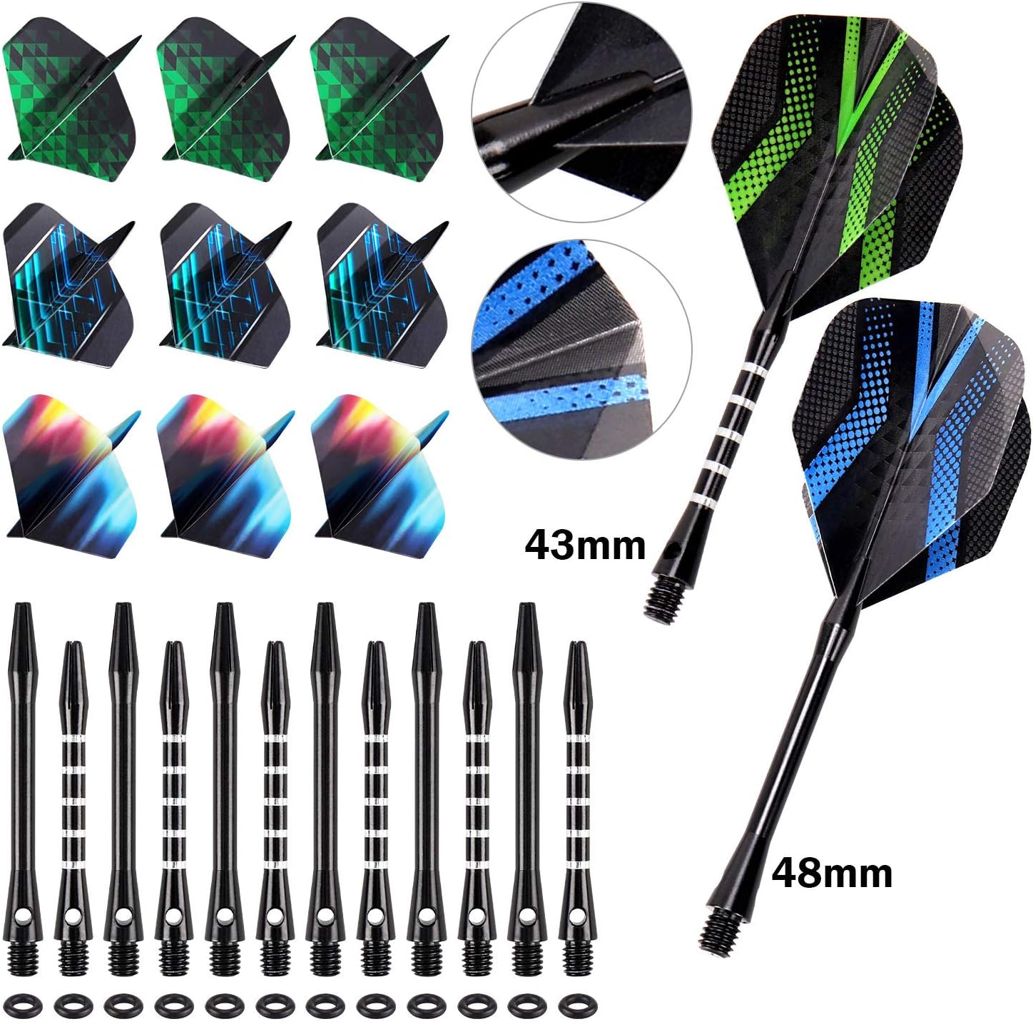Detalle 2 de Grebarley Dartpfeile Steeldarts 12 Stück