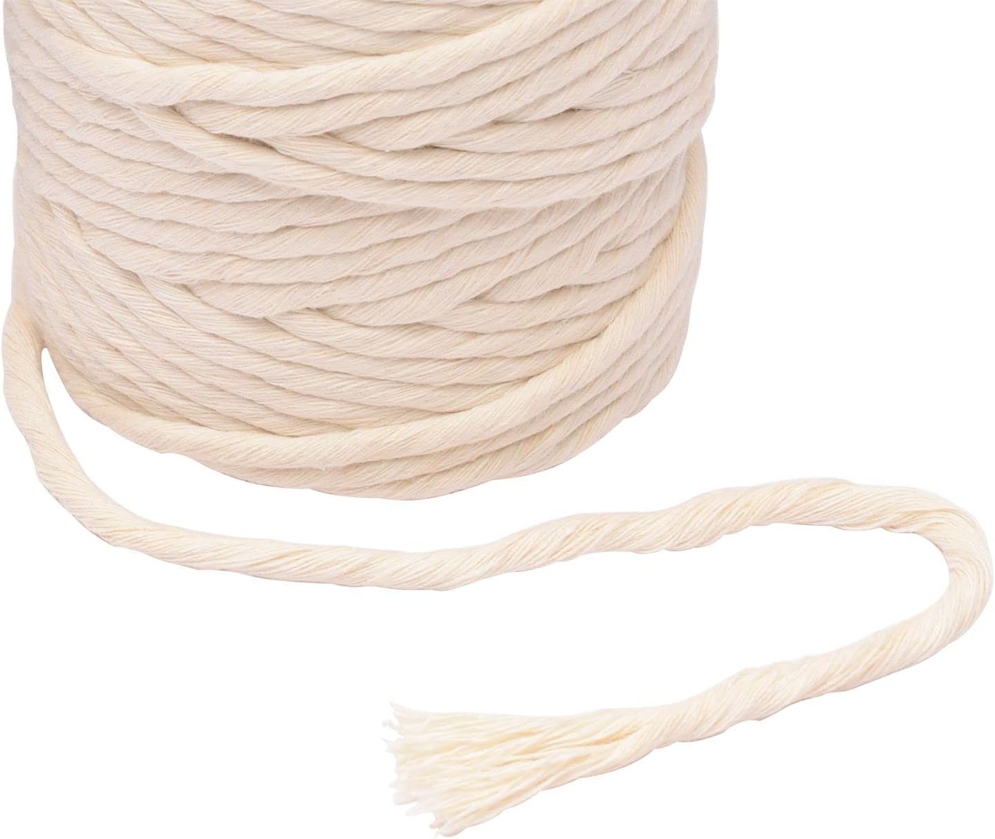 Detalle de Vaessen Creative Corde Macramé Naturel 5 mm x 100 m – 100% coton beige
