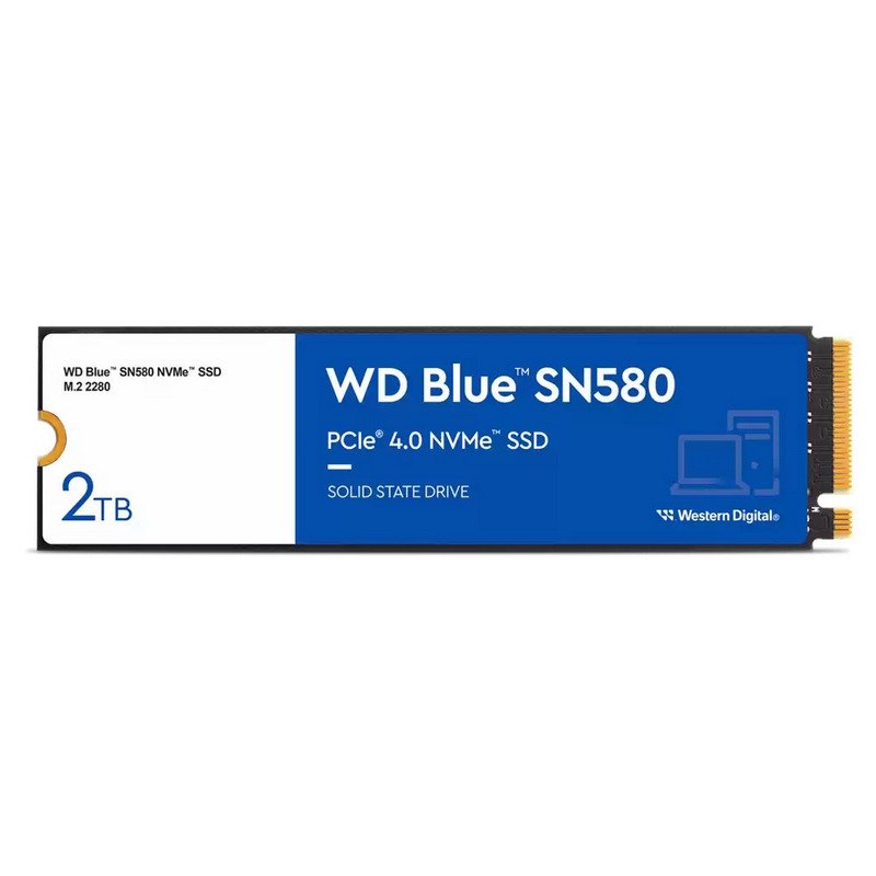 Detalle de WD Blue SN580 2TB SSD NVMe PCIe 4.0 — 4.150 MB/s