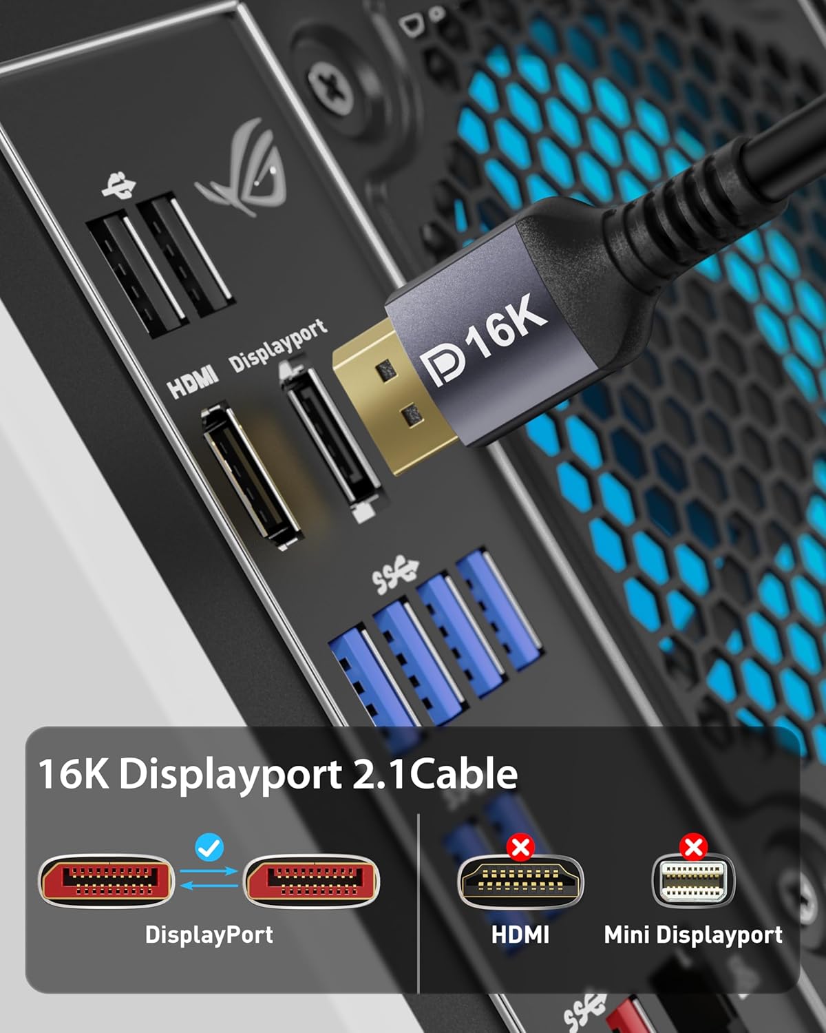 Thumbnail 4 de Stouchi DisplayPort 2.1 Kabel 7 m
