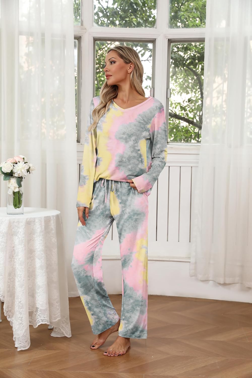 Detalle de Ekouaer Women's Pajama Sets, 2-Pack