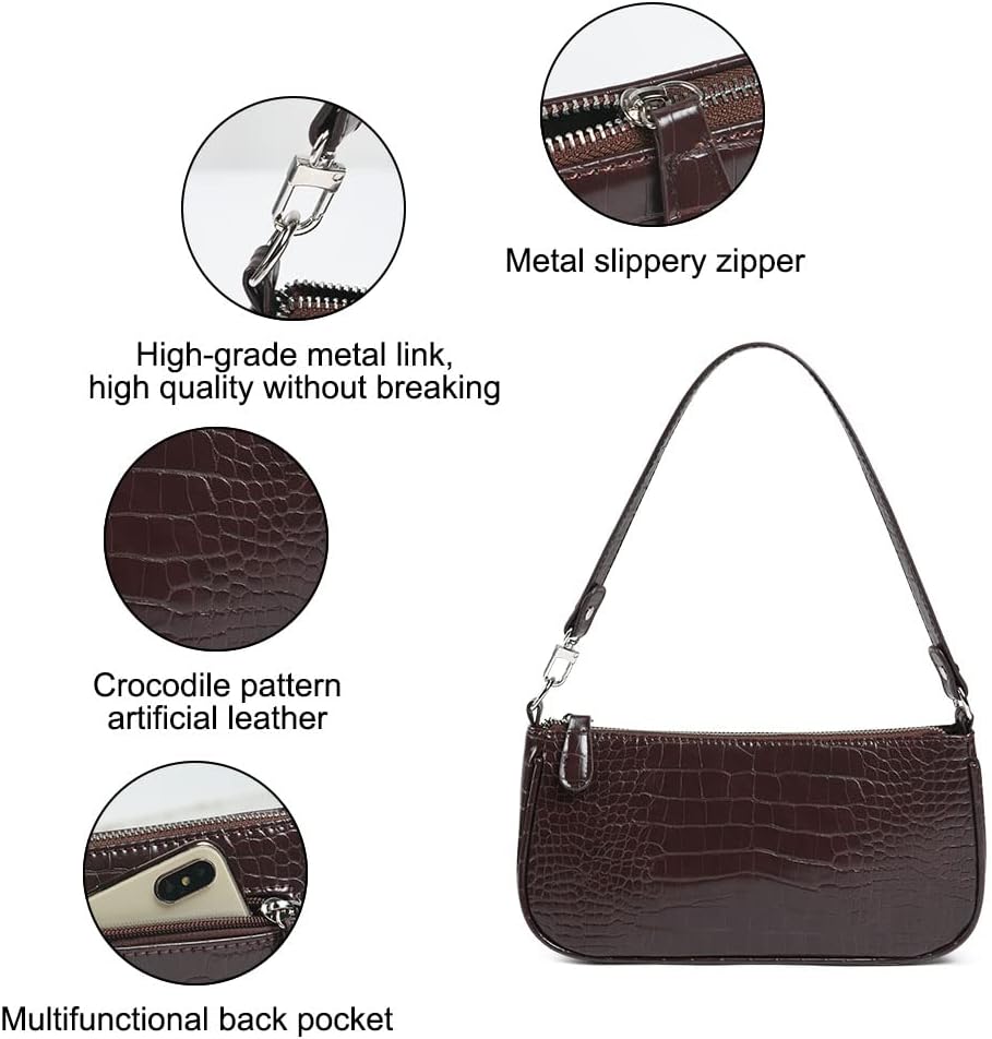 Thumbnail 4 de Aucuu Mini Crocodile Pattern Shoulder Bag