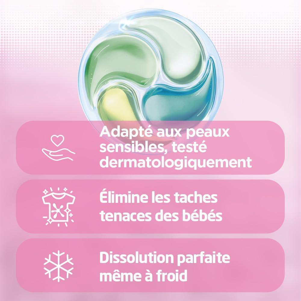 Thumbnail 3 de Skip Lessive Capsules Ultimate 4en1 Peaux Sensibles – Capsules Lessive Efficace Même à Froid (34 Lavages)