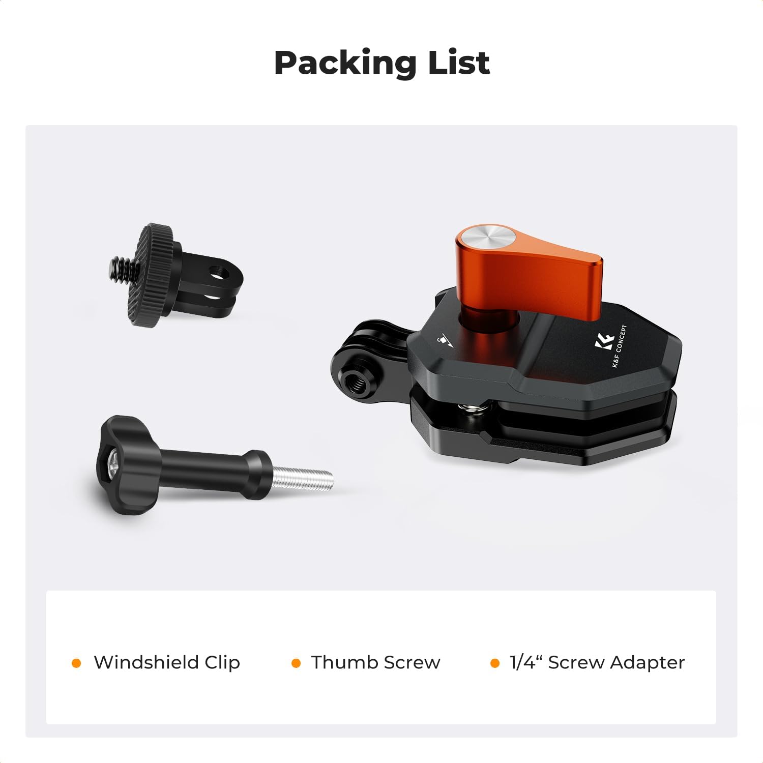 Thumbnail 6 de K&F CONCEPT Windshield Mount Clamp for GoPro and Action Cameras