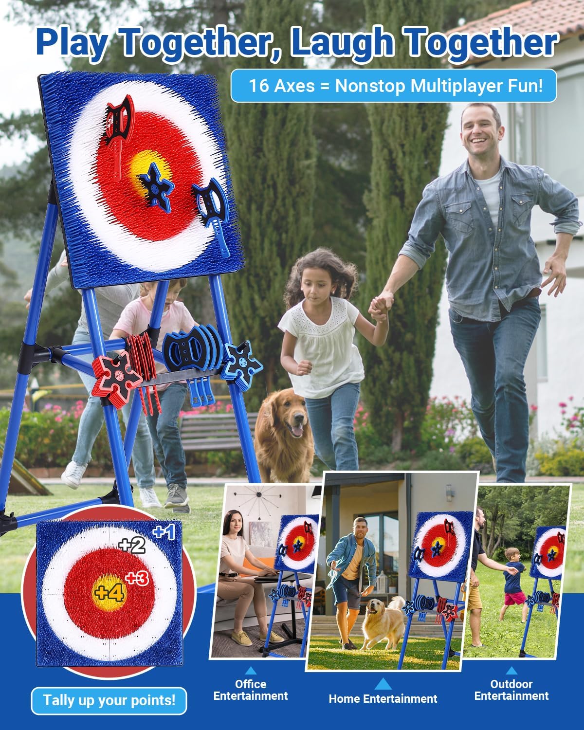 Thumbnail 2 de Axe Throwing Game for Backyard - 8 Throwing Axes Set
