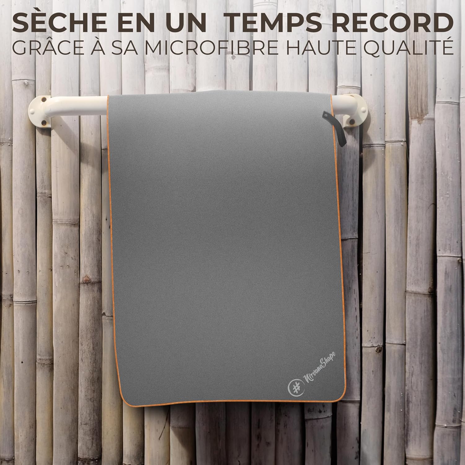 Detalle de NirvanaShape Serviette Microfibre – Séchage rapide et légère pour sport et voyage