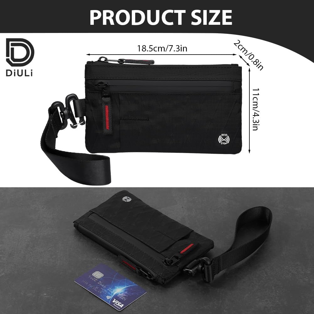 Detalle 2 de DiULi Carteras RFID Antirrobo Grande negro