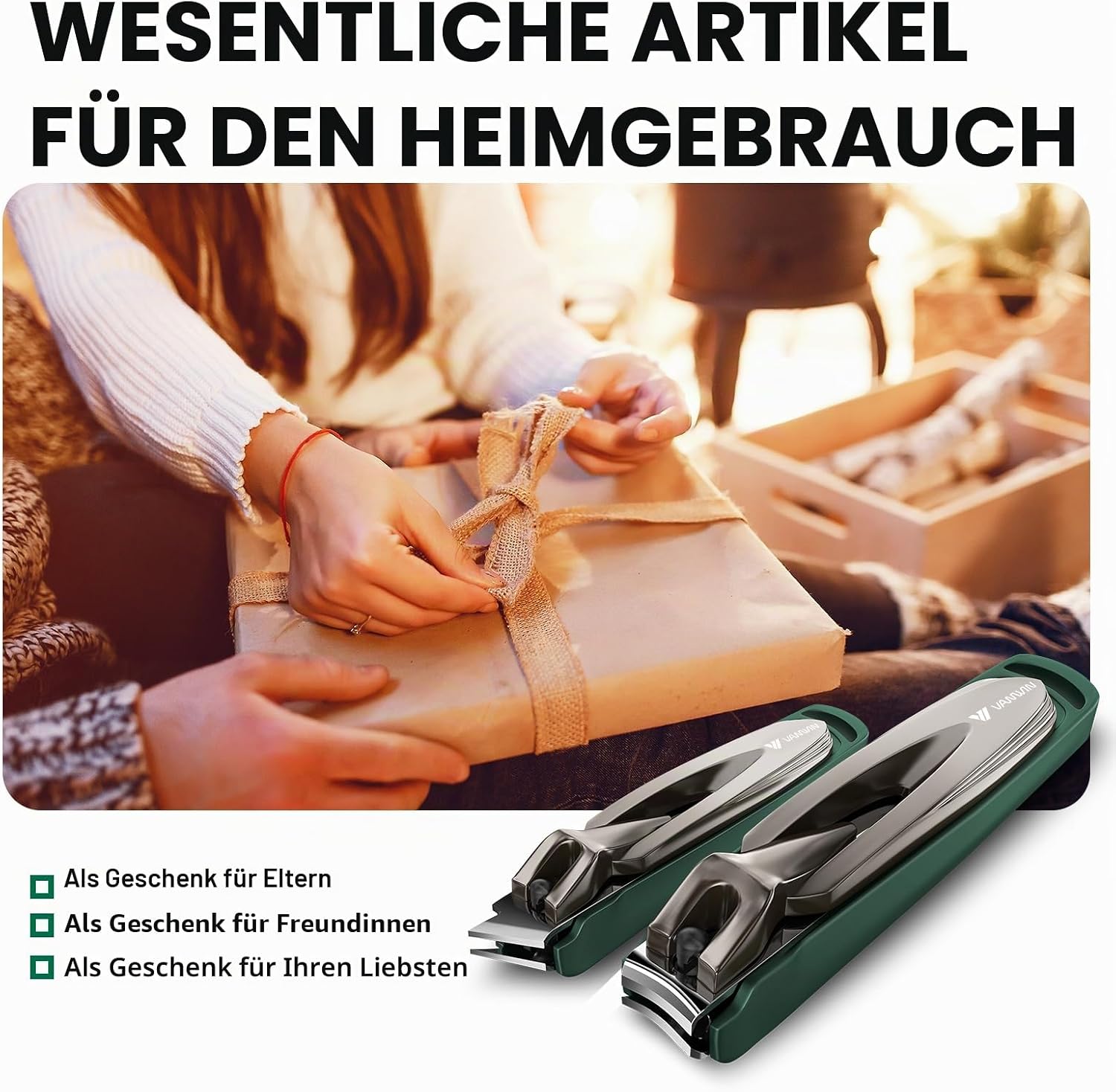 Thumbnail 6 de VANWIN Nagelknipser-Set mit Auffangbehälter – gebogene & schräge Klingen, Anti-Spritz Präzision für Finger- und eingewachsene Nägel