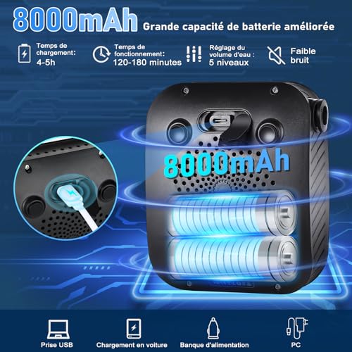Thumbnail 1 de Spopal Douche Camping 8000 mAh – Douche portable avec affichage intelligent et 4 modes