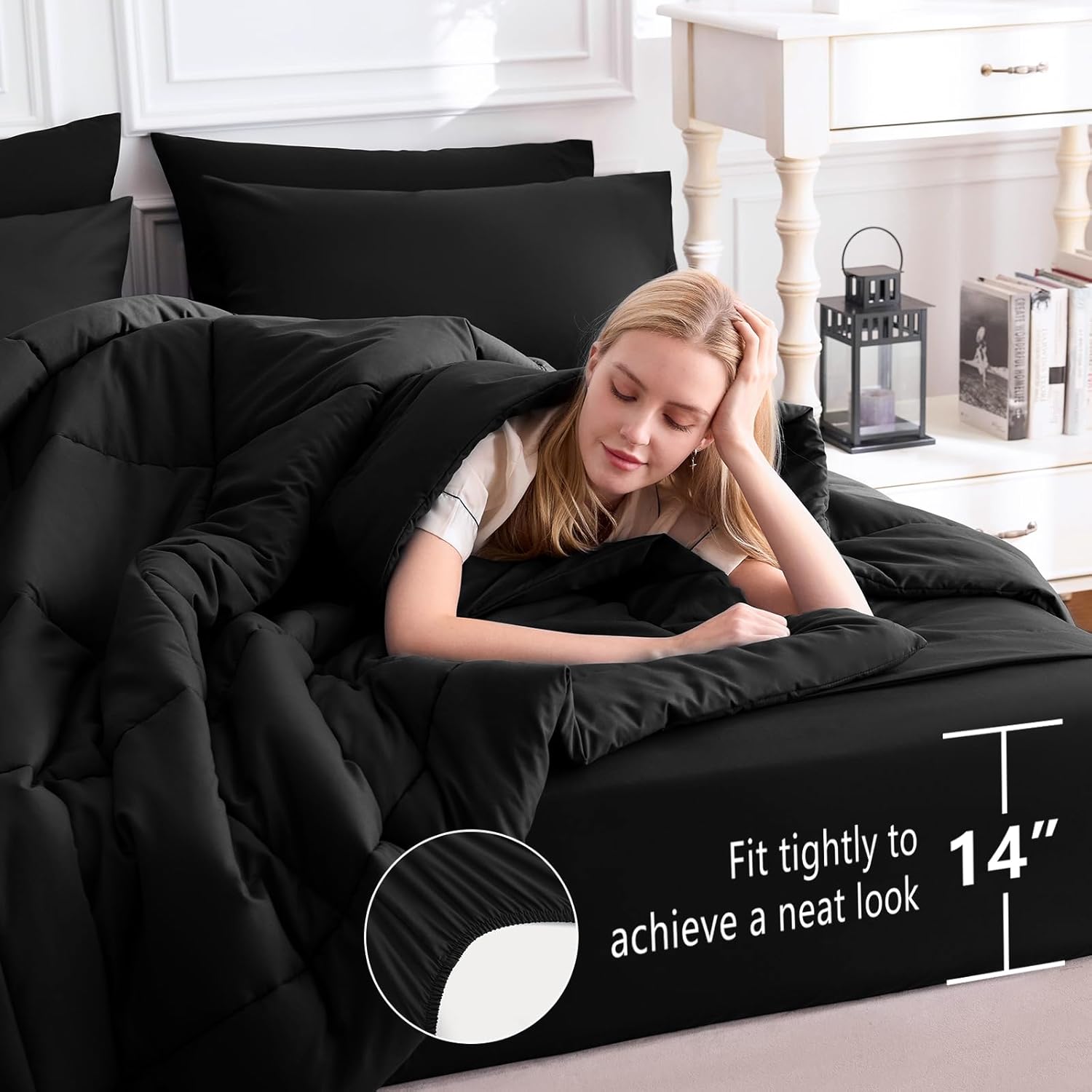 Thumbnail 4 de CozyLux Queen Comforter Set 7 Piece