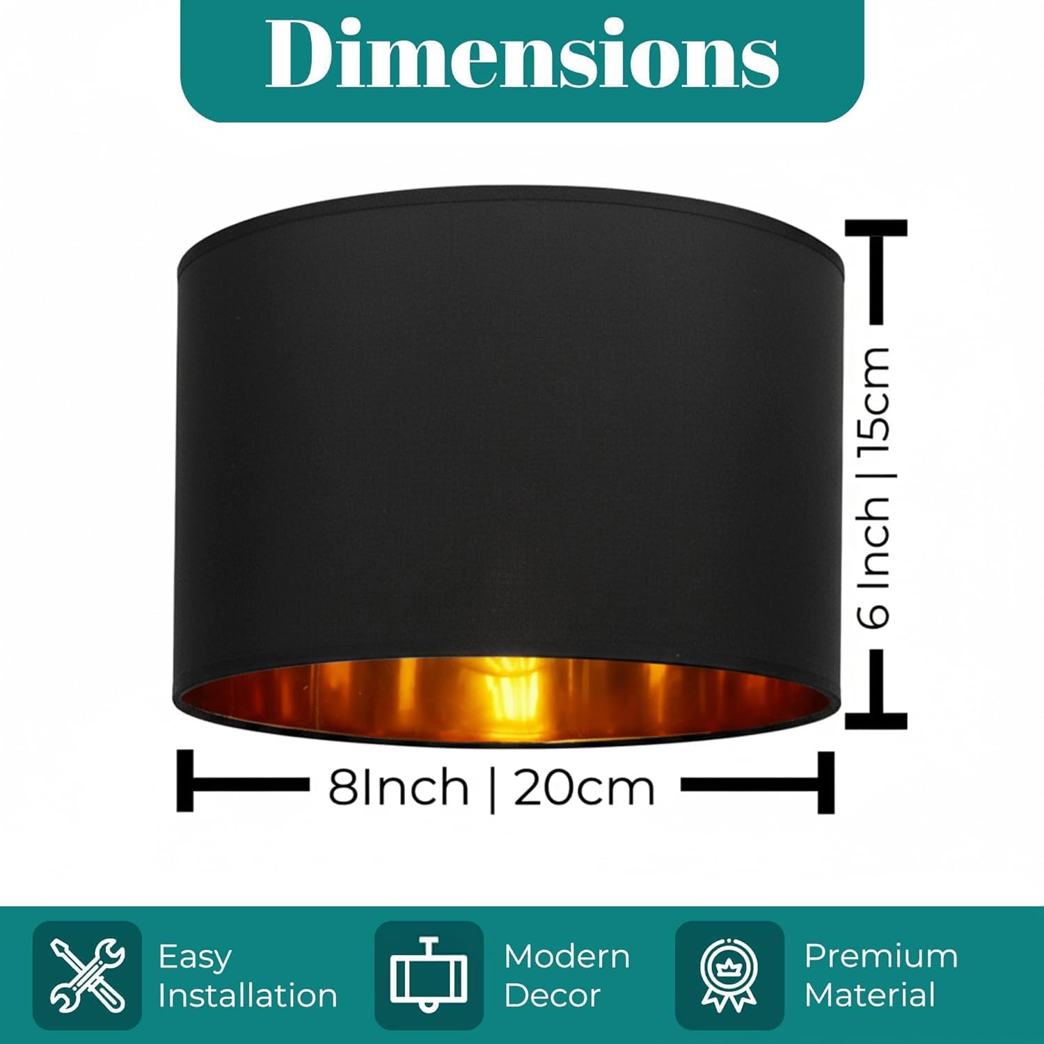 Detalle de Giggi GIGGI 8 inch fabric lamp shades